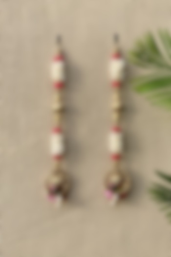 Multi- Colored Artificial Flower & Bead Handcrafted Latkan Set by Mason Home at Pernia's Pop Up Shop