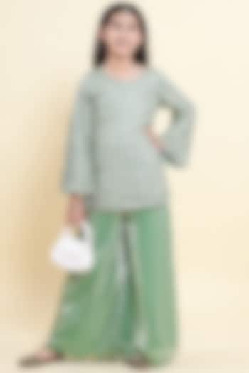 Green Sequins Co-Ord Set For Girls by Piccolo at Pernia's Pop Up Shop