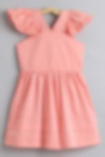 Pink Cotton Dress For Girls by Piccolo at Pernia's Pop Up Shop