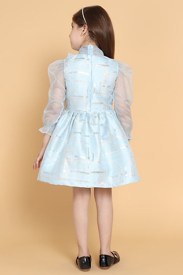 light blue jacquard dress Serrah Halter Mini Dress Jacquard Blue