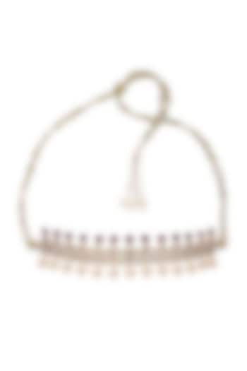 Gold Finish Choker Necklace In Sterling Silver by Pichola at Pernia's Pop Up Shop