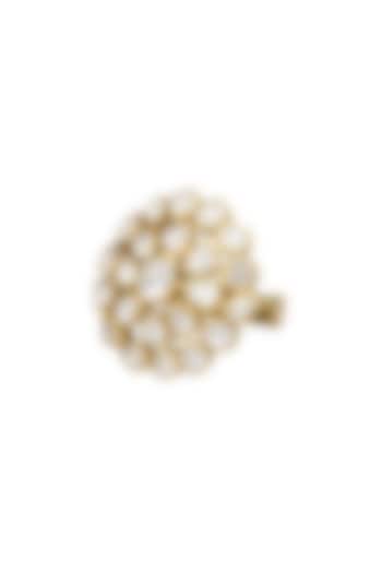 Gold Micro Finish Ring In Sterling Silver by Pichola