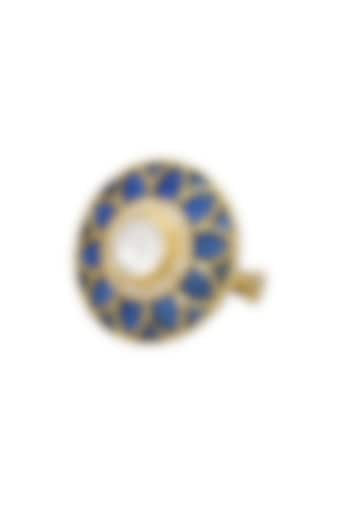 Gold Micro Finish Ring In 92.5 Sterling Silver by Pichola
