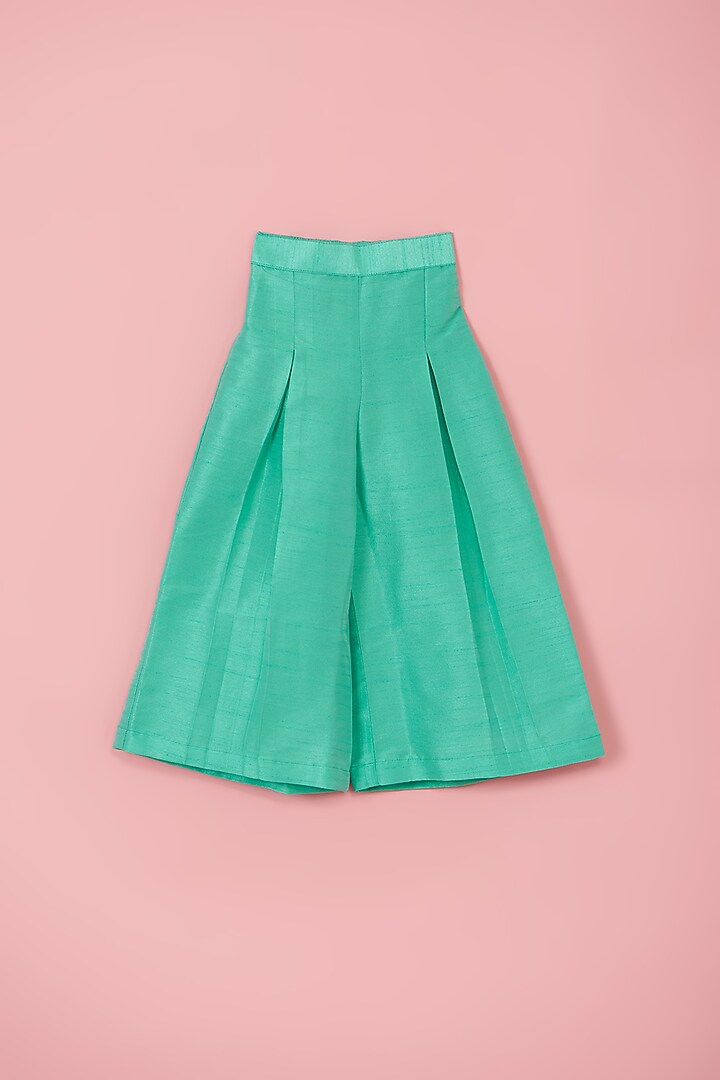 Green Cotton Heart Co-Ord Set For Girls by PiccoRicco at Pernia's Pop Up Shop