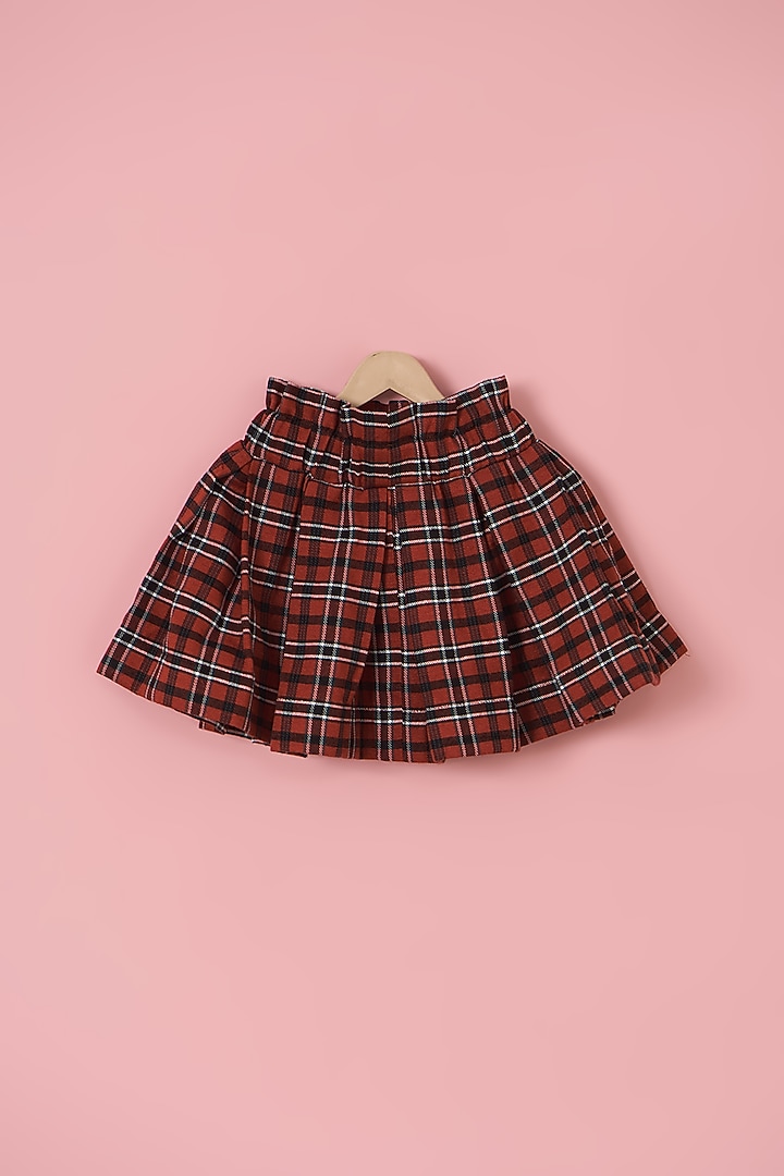 Red Velvet Skirt Set For Girls by PiccoRicco at Pernia's Pop Up Shop