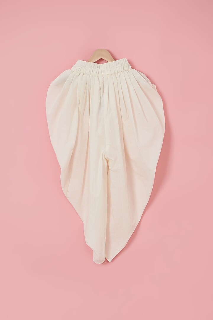 Yellow Cotton Layered Kurta Set For Girls by PiccoRicco at Pernia's Pop Up Shop
