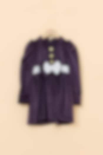 Wine Imported Velvet Dress For Girls by PiccoRicco at Pernia's Pop Up Shop