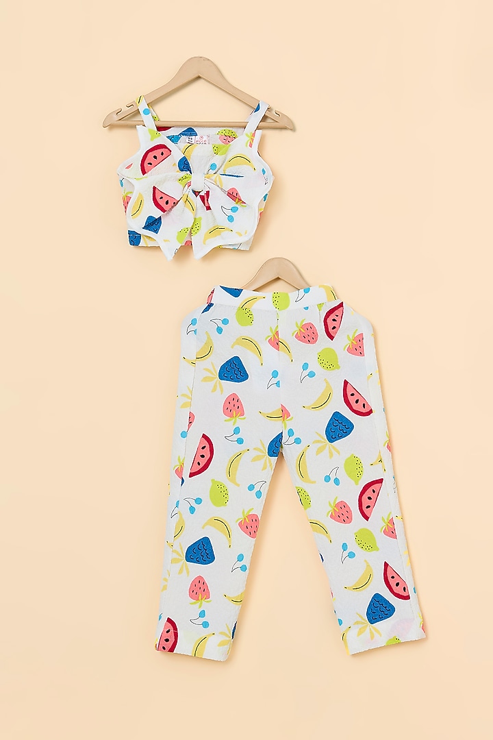 Multi-Colored Embroidered Net Butterfly Co-Ord Set For Girls by PiccoRicco at Pernia's Pop Up Shop