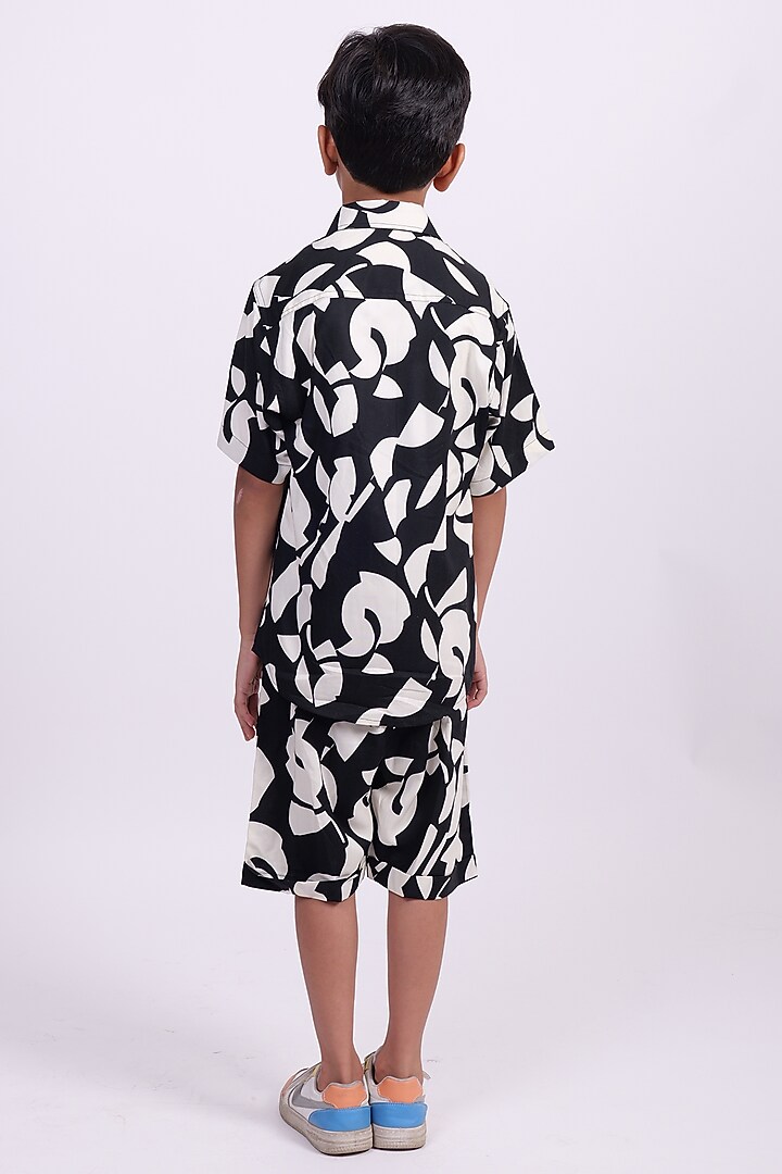 Black & White Cotton Co-Ord Set For Boys by PiccoRicco at Pernia's Pop Up Shop