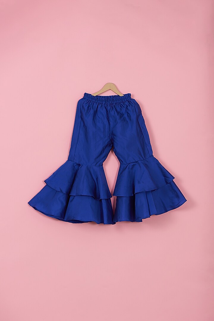 Multi-Colored Gajji Silk Co-Ord Set For Girls by PiccoRicco at Pernia's Pop Up Shop