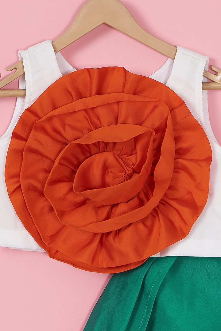 Green Silk Co-Ord Set For Girls by PiccoRicco at Pernia's Pop Up Shop