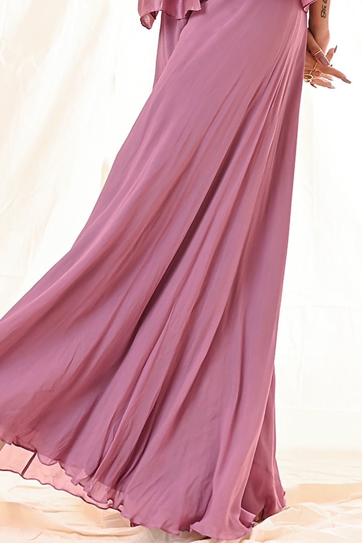 Blush Pink Embroidered Pant Set by Piri India at Pernia's Pop Up Shop