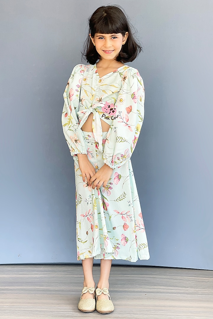 Pastel Crepe Floral Printed Co-Ord Set by Pink Cow