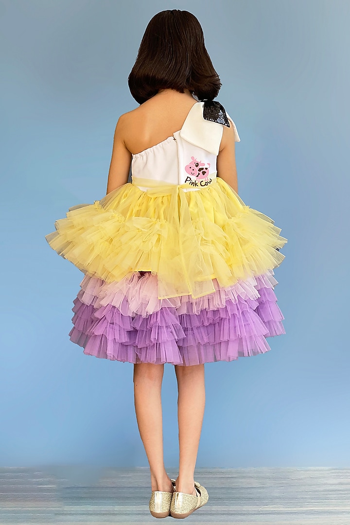 Multi-Colored Tulle Dress For Girls by Pink Cow at Pernia's Pop Up Shop