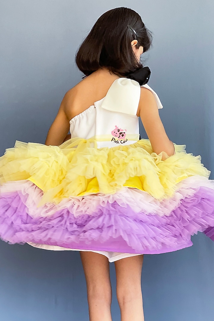 Multi-Colored Tulle Dress For Girls by Pink Cow at Pernia's Pop Up Shop