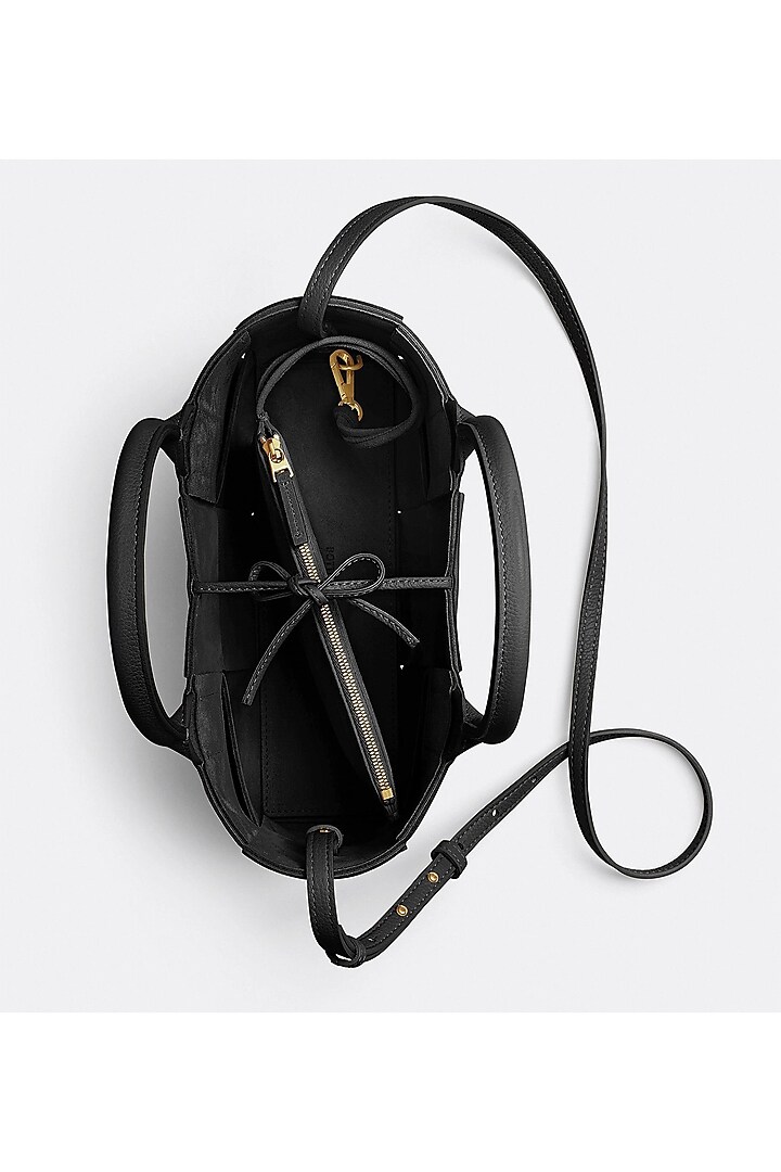 Black Pure Leather Handbag by Pine & Drew at Pernia's Pop Up Shop