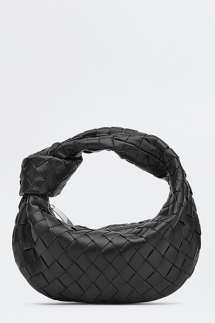 Black Pure Leather Shoulder Bag by Pine & Drew
