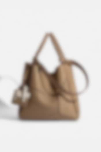 Taupe Vegan Leather Tote Bag by Pine & Drew