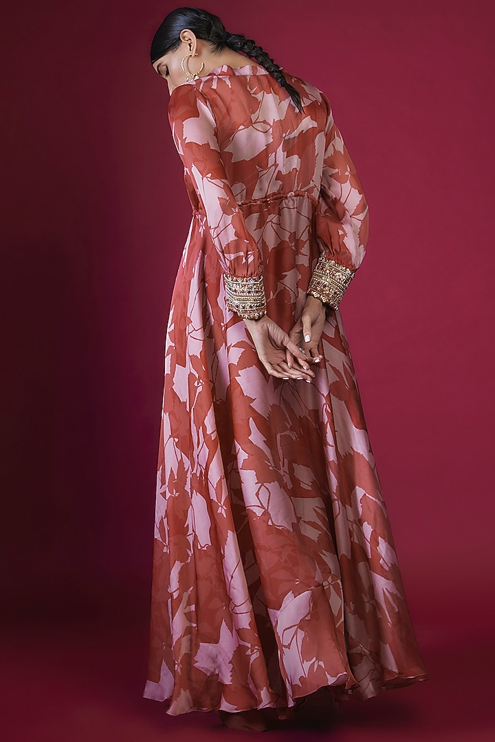 Rust Crepe Jumpsuit With Jacket by PITARA BY SIPIKA CHAWLA at Pernia's Pop Up Shop