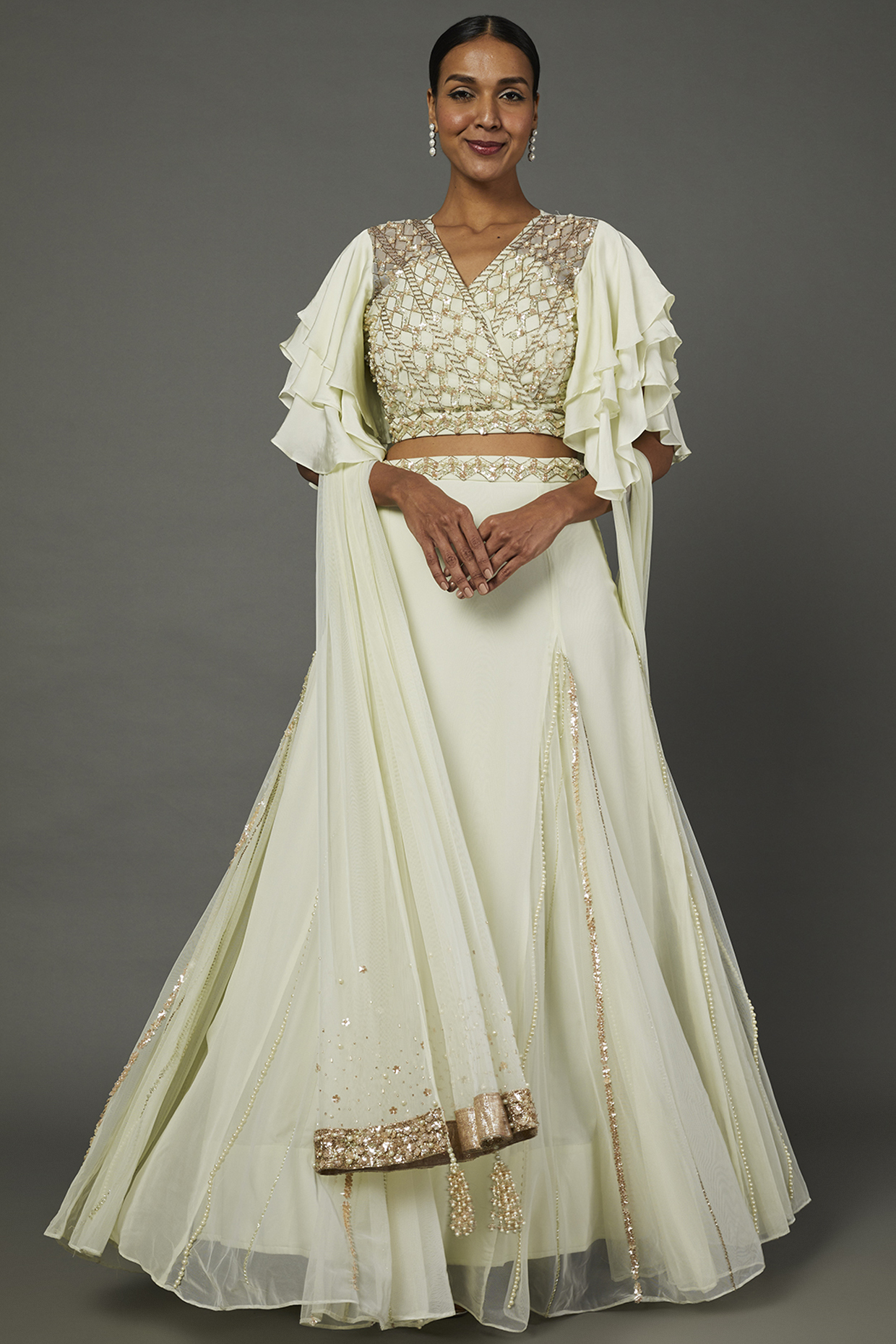 Seema Gujral - Our fish cut lehenga from the Gauhar collection is crafted  with precious embroidery and emanates modern glamour. | Facebook