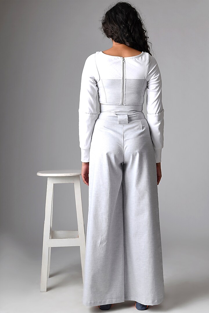 Grey High-Waisted Pant Set by Pieux at Pernia's Pop Up Shop