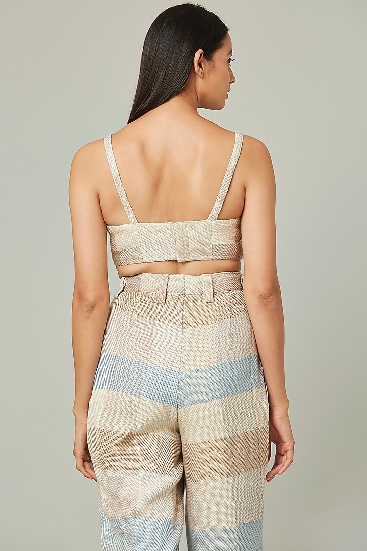 Beige Tencel Bralette by Pieux at Pernia's Pop Up Shop