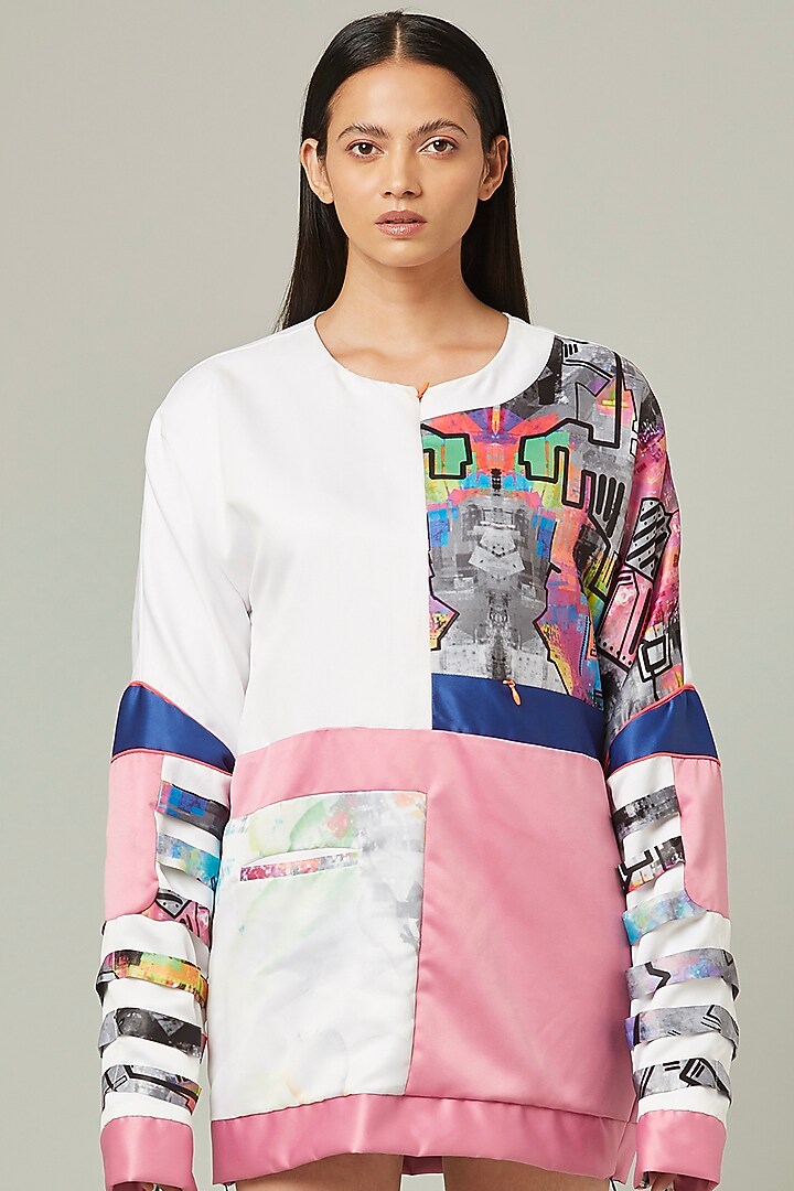 Multi-Colored Printed Boxy Summer Dress by Pieux at Pernia's Pop Up Shop