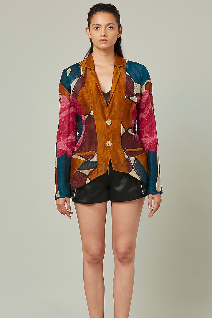 Multi-Colored Reversible Blazer by Pieux