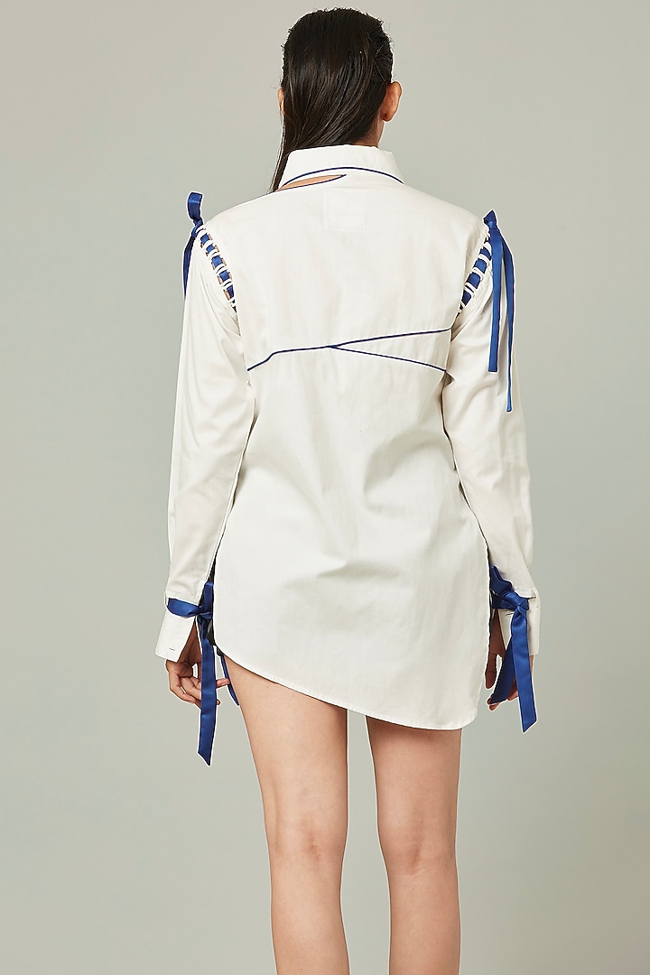 White Organic Cotton Shirt by Pieux at Pernia's Pop Up Shop