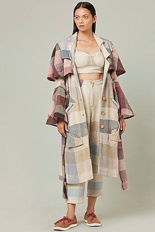 Multi-Colored Trench Coat by Pieux
