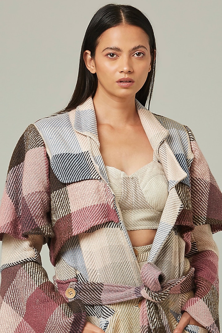 Multi-Colored Trench Coat by Pieux at Pernia's Pop Up Shop