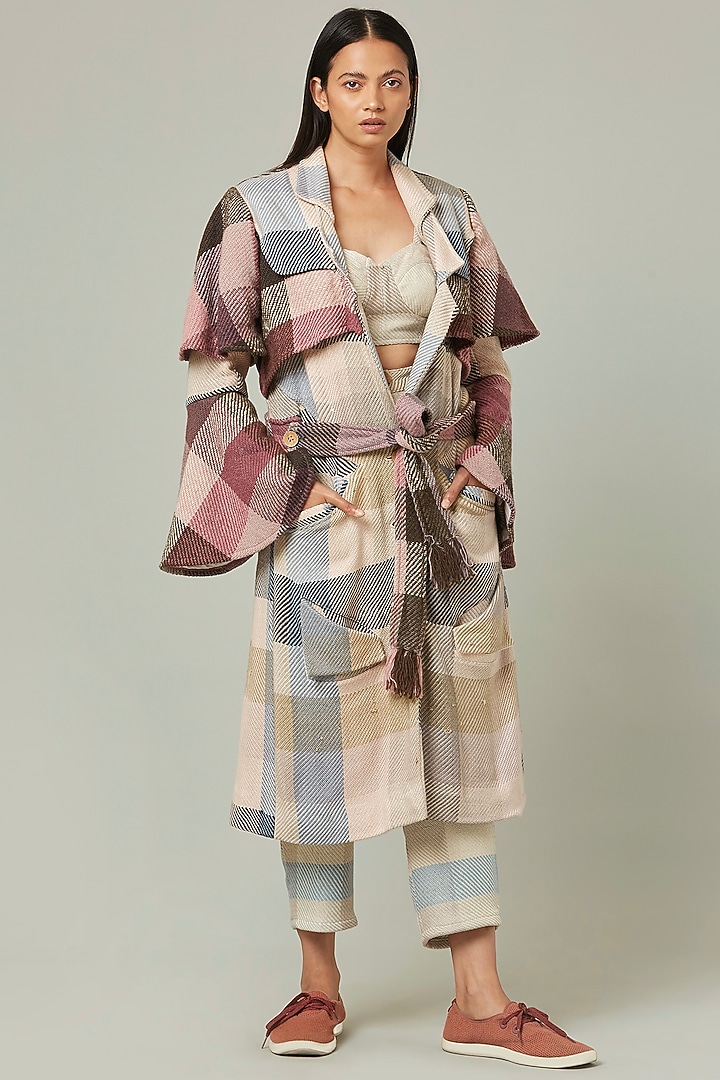 Multi-Colored Trench Coat by Pieux at Pernia's Pop Up Shop