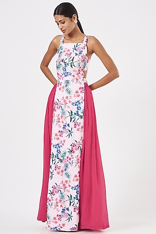 Blush Pink Printed Tunic Set by Piyanshu Bajaj