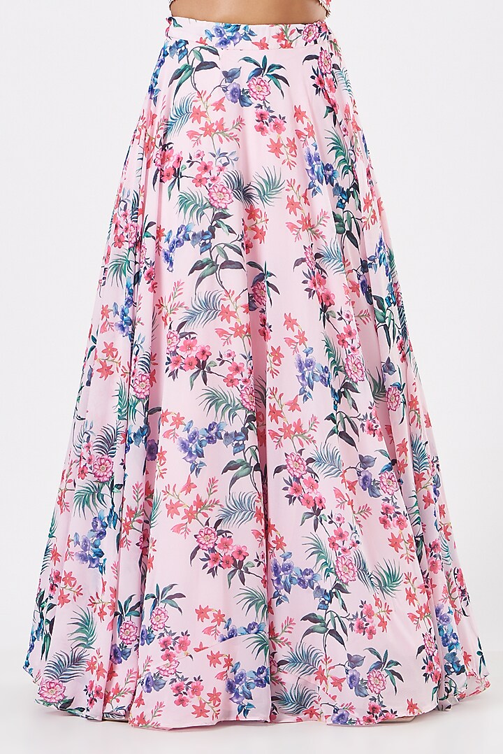 Blush Pink Printed Lehenga Set by Piyanshu Bajaj at Pernia's Pop Up Shop