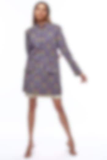 Multi-Colored Cotton Silk Printed Jacket Summer Dress by Priyanka Jha at Pernia's Pop Up Shop