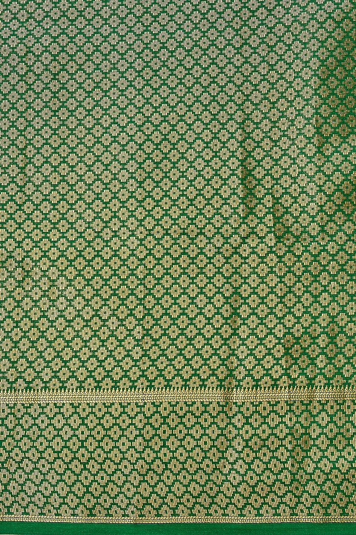 Navy Blue & Green Silk Banarasi Party Wear Saree Set by Priyanka Jha at Pernia's Pop Up Shop