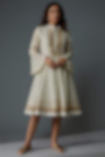 Ivory Chanderi Summer Dress by Priyanka Jha at Pernia's Pop Up Shop