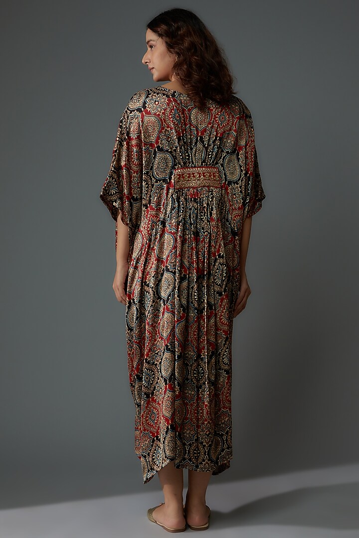 Multi-Colored Modal Silk Printed Kaftan by Priyanka Jha at Pernia's Pop Up Shop