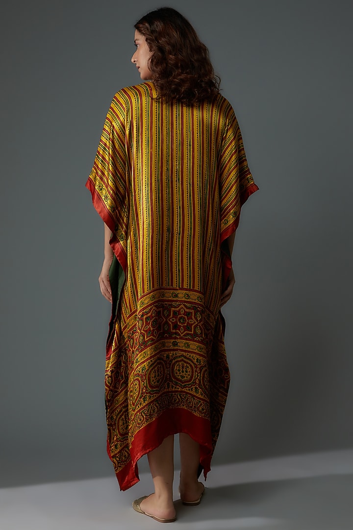 Multi-Colored Modal Silk Printed Kaftan by Priyanka Jha at Pernia's Pop Up Shop