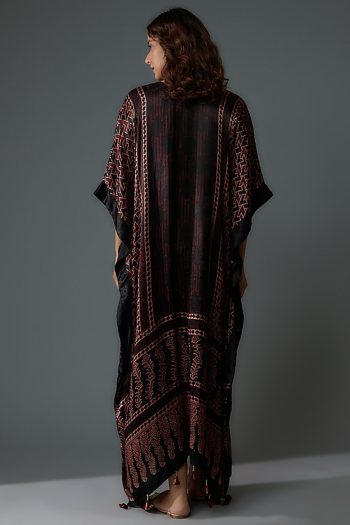 Multi-Colored Modal Silk Printed Kaftan by Priyanka Jha at Pernia's Pop Up Shop