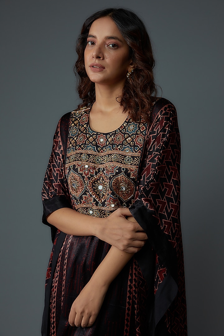Multi-Colored Modal Silk Printed Kaftan by Priyanka Jha at Pernia's Pop Up Shop