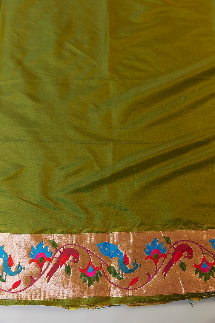 Peach Pink Viscose Silk Paithani Party Wear Saree Set by Priyanka Jha at Pernia's Pop Up Shop