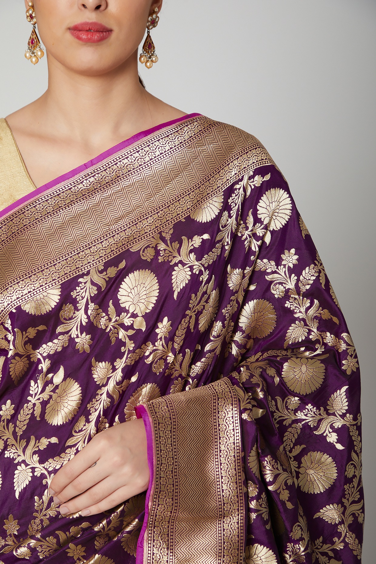 Purple Color Banarasi Silk Saree Wedding Wear Success at Rs 999 | Banarasi  Sarees in Surat | ID: 2853078570188