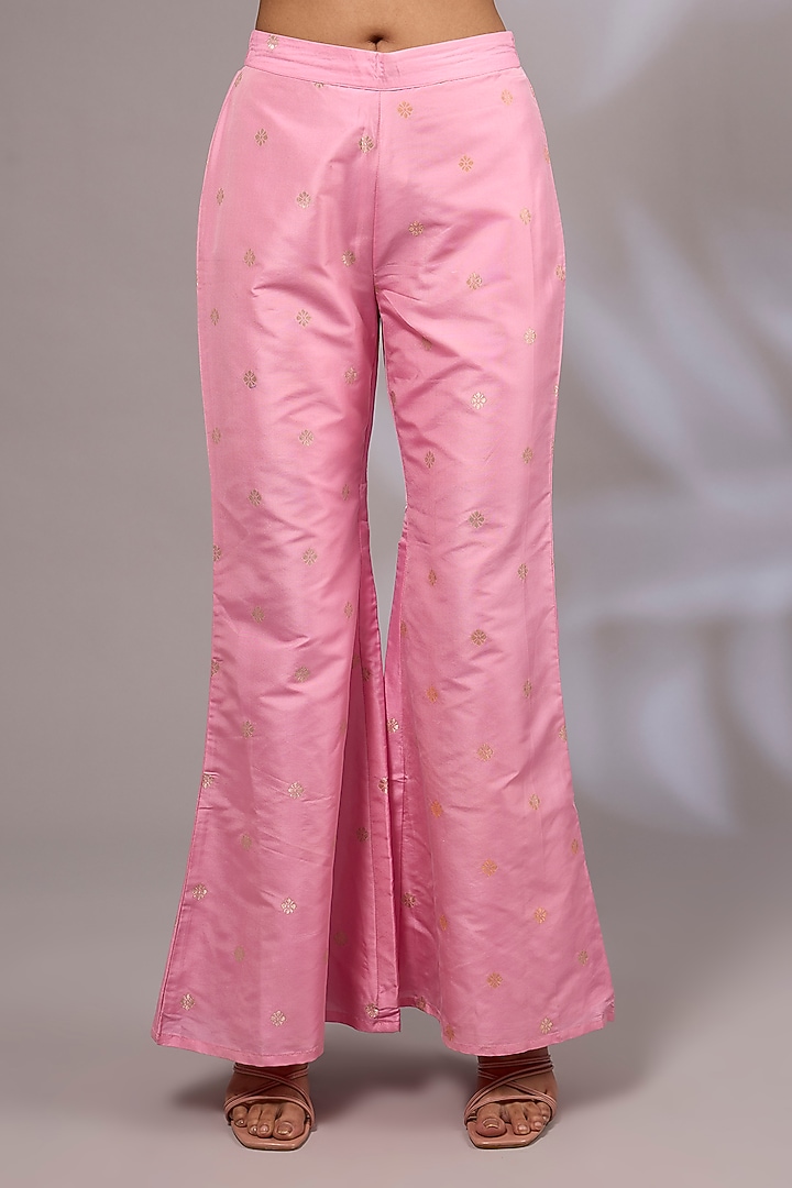 Pink Silk Banarasi Blazer Set by Priyanka Jha at Pernia's Pop Up Shop