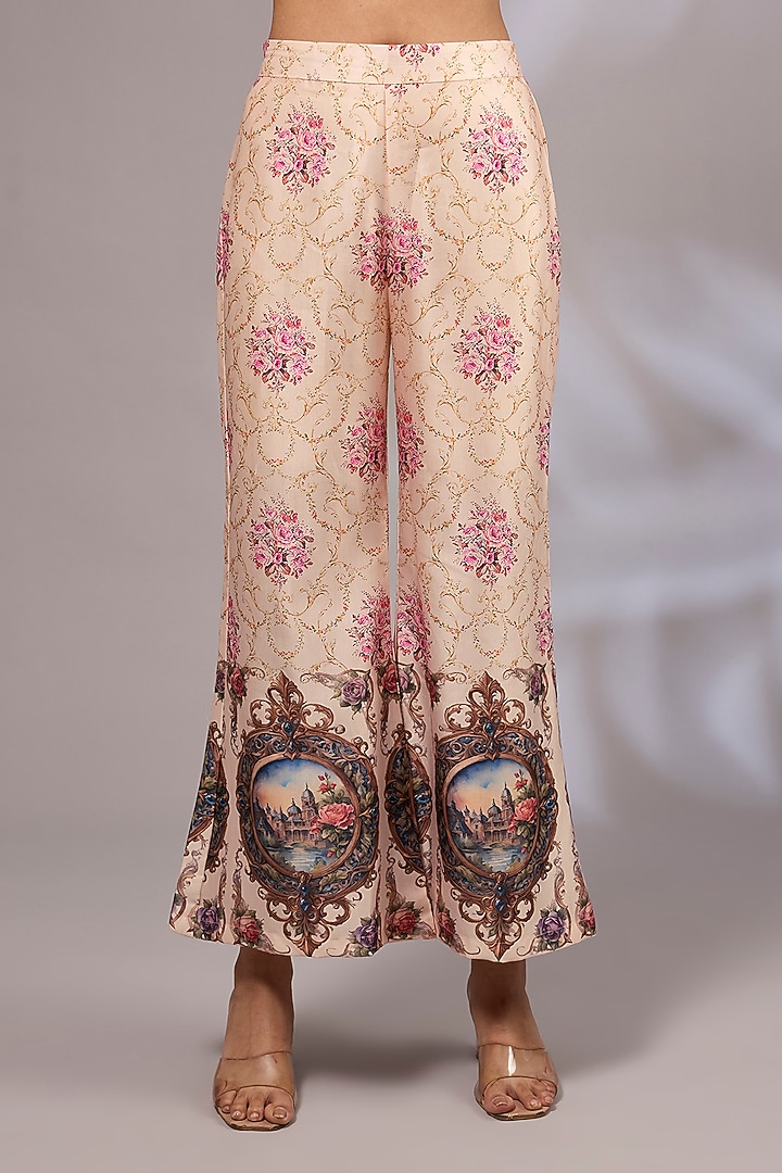 Blush Pink Modal Silk Printed Co-Ord Set by Priyanka Jha at Pernia's Pop Up Shop