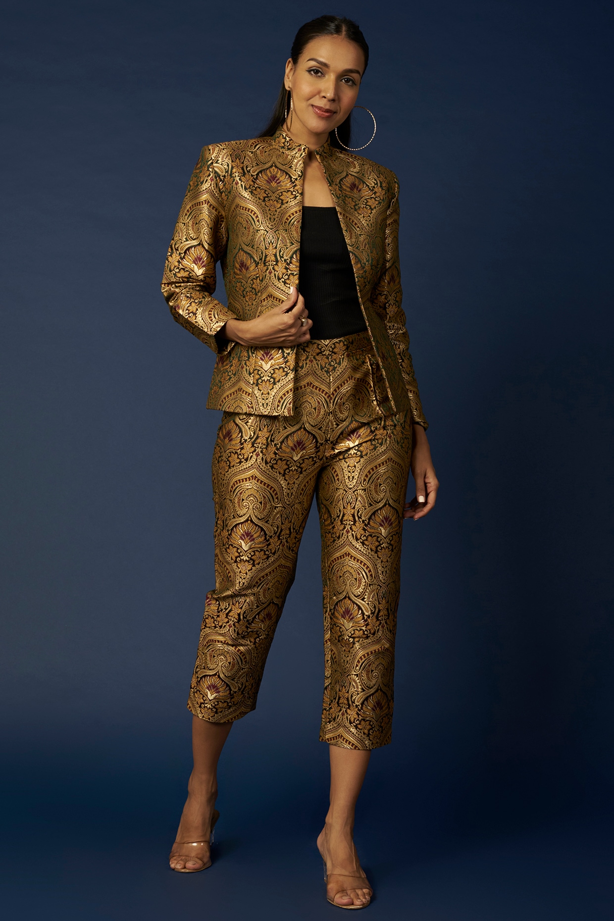 Women Satin Faux Silk Blazer Suit Set Formal Business Office Jacket Coat  Pants | eBay