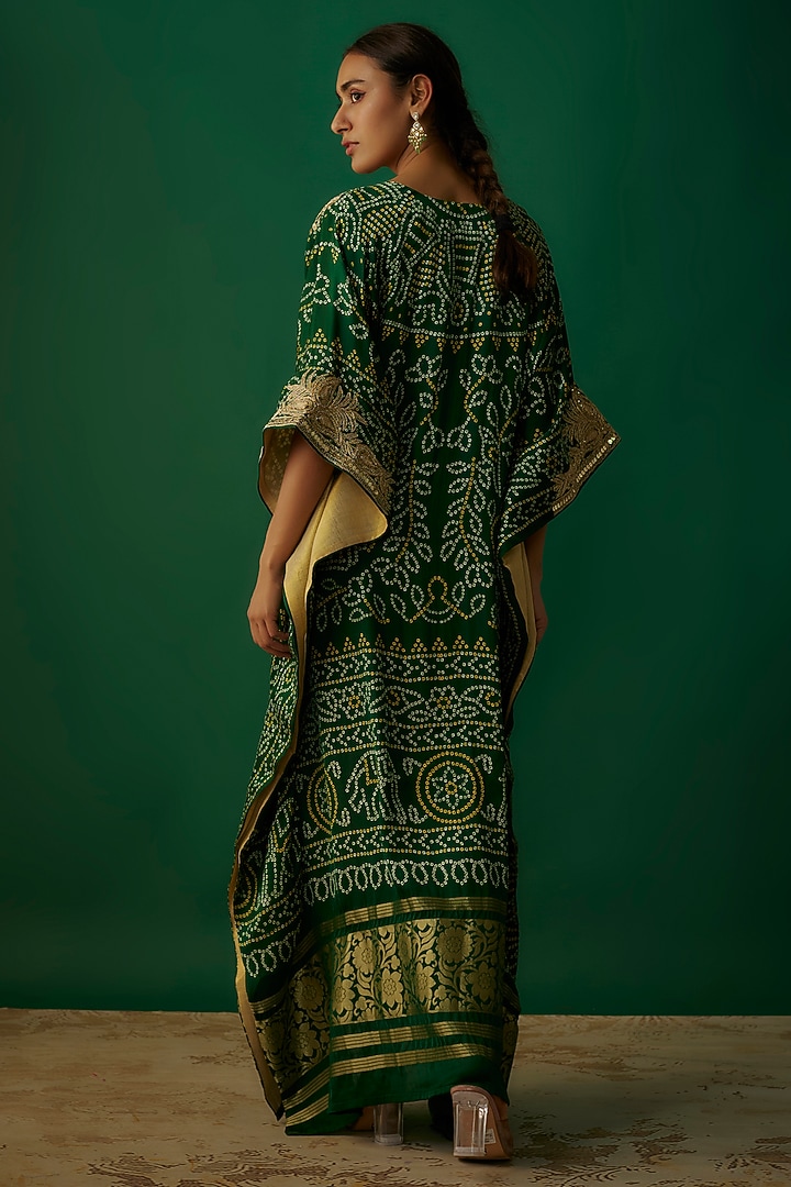 RFSS1523 - Beautiful Hand Embroidered Bandhani Stylish Gown DRYWASHONLY
