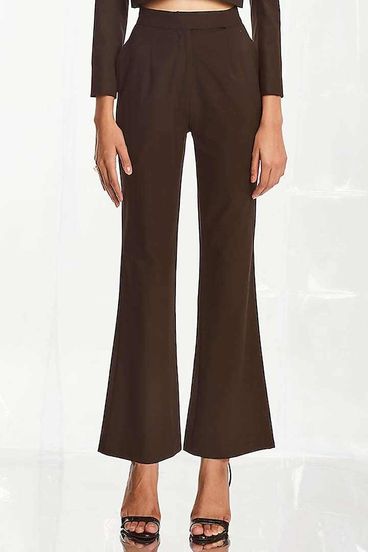 Brunette Stretchable Suiting Trouser Design by Pocketful Of Cherrie at  Pernia's Pop Up Shop 2024