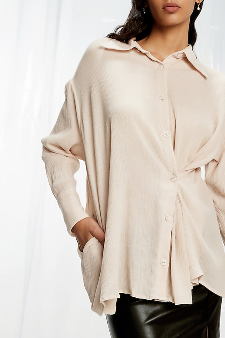 Hazelwood Crinkle Cotton Shirt by Pocketful Of Cherrie at Pernia's Pop Up Shop