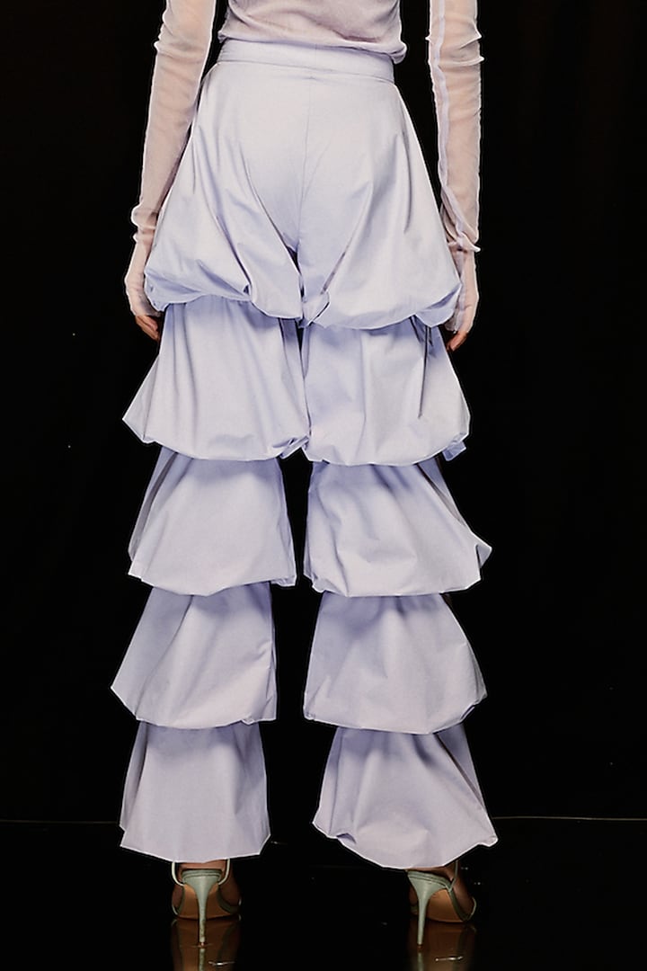 Iris lilac Parachute Layered Trousers by Pocketful Of Cherrie at Pernia's Pop Up Shop
